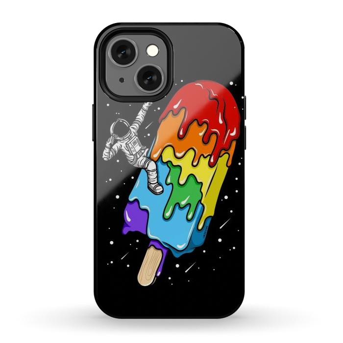 iPhone 12 mini StrongFit Ice Cream Astronaut -Rainbow by LM2Kone