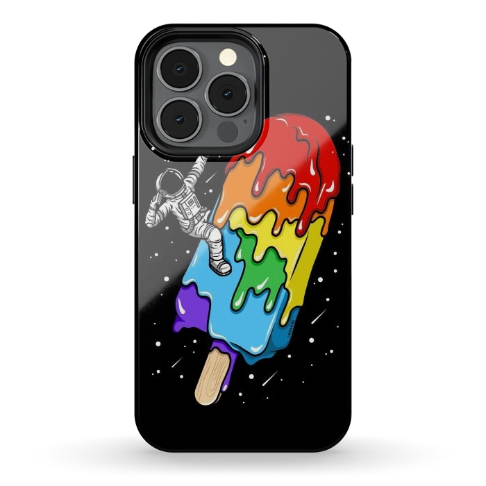 iPhone 13 pro StrongFit Ice Cream Astronaut -Rainbow by LM2Kone