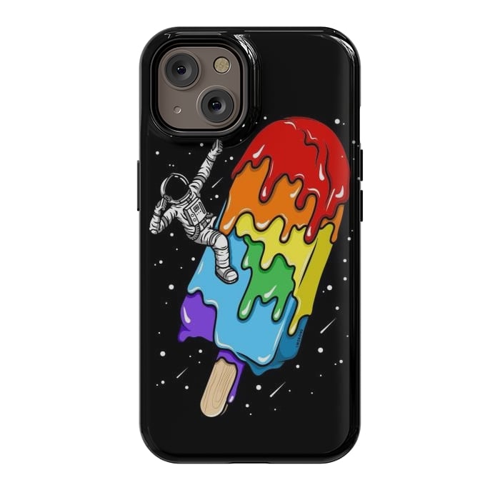 iPhone 14 StrongFit Ice Cream Astronaut -Rainbow by LM2Kone