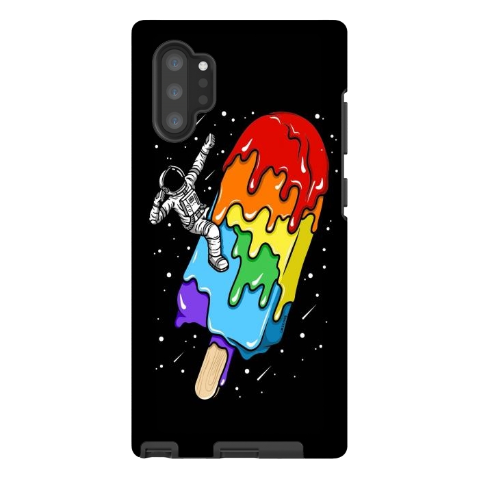 Galaxy Note 10 plus StrongFit Ice Cream Astronaut -Rainbow by LM2Kone