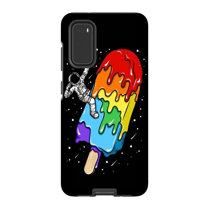 Galaxy S20 StrongFit Ice Cream Astronaut -Rainbow by LM2Kone