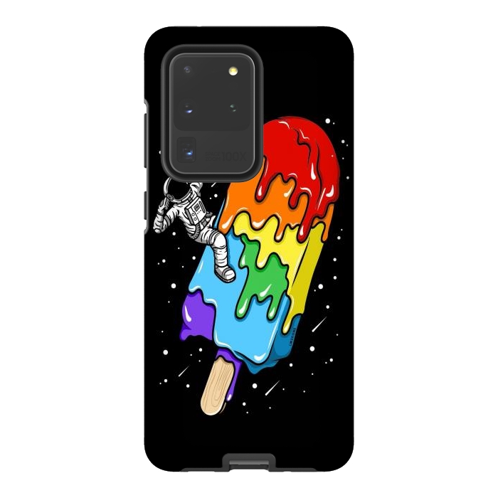 Galaxy S20 Ultra StrongFit Ice Cream Astronaut -Rainbow by LM2Kone