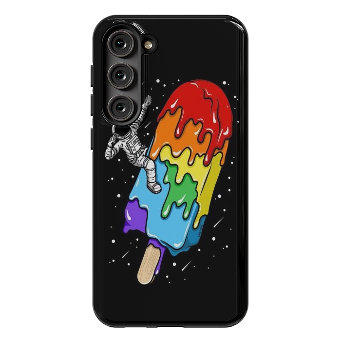 Galaxy S23 Plus StrongFit Ice Cream Astronaut -Rainbow by LM2Kone