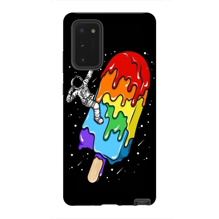 Galaxy Note 20 StrongFit Ice Cream Astronaut -Rainbow by LM2Kone