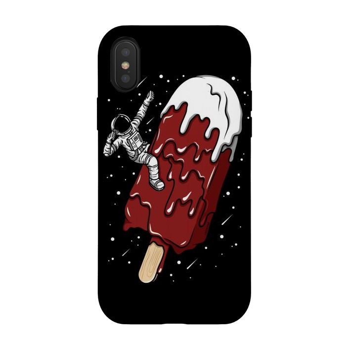iPhone Xs / X StrongFit Ice Cream Astronaut - Chocolate. by LM2Kone