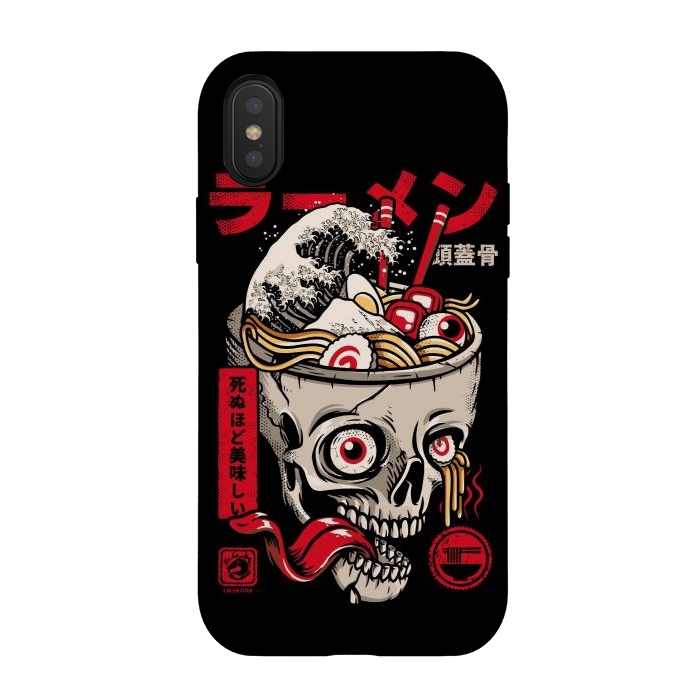 iPhone Xs / X StrongFit Great Skull Ramen by LM2Kone