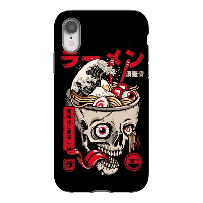 iPhone Xr StrongFit Great Skull Ramen by LM2Kone