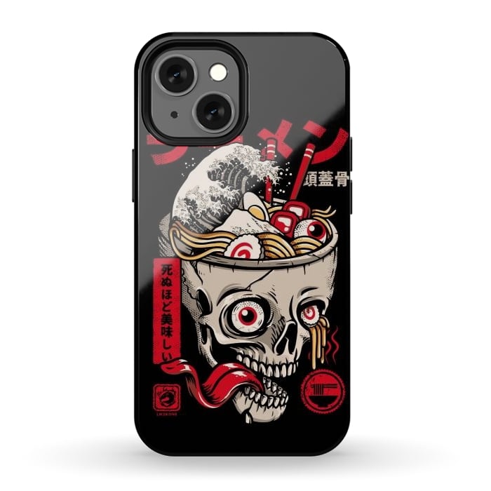 iPhone 13 mini StrongFit Great Skull Ramen by LM2Kone