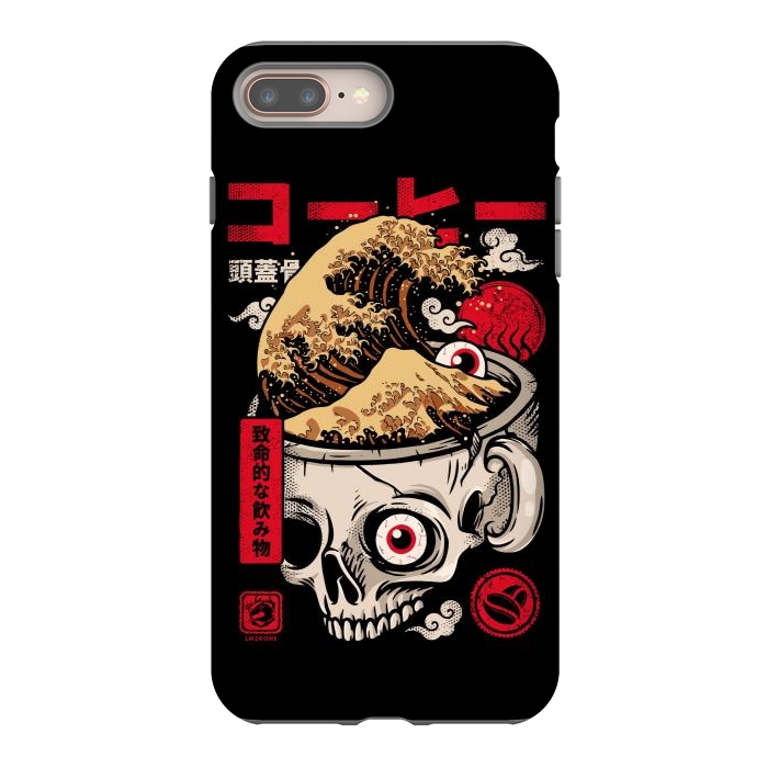 iPhone 7 plus StrongFit Great Skull Coffee by LM2Kone