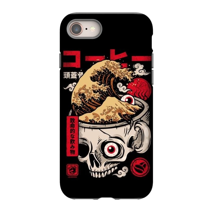 iPhone 8 StrongFit Great Skull Coffee by LM2Kone