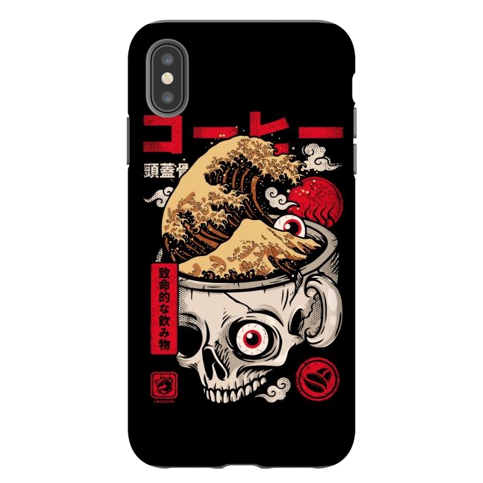 iPhone Xs Max StrongFit Great Skull Coffee by LM2Kone