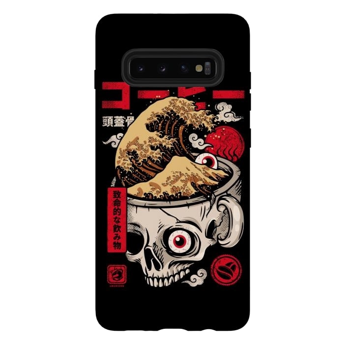 Galaxy S10 plus StrongFit Great Skull Coffee by LM2Kone