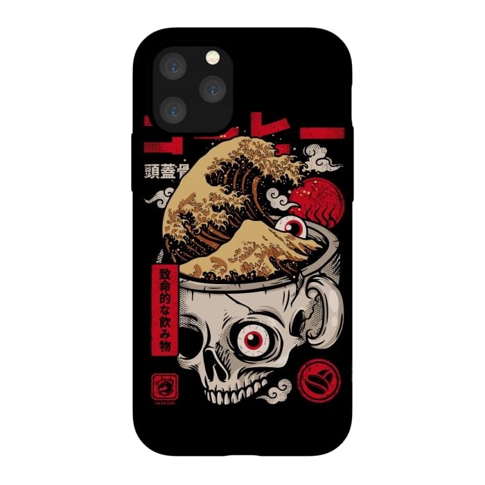 iPhone 11 Pro StrongFit Great Skull Coffee by LM2Kone