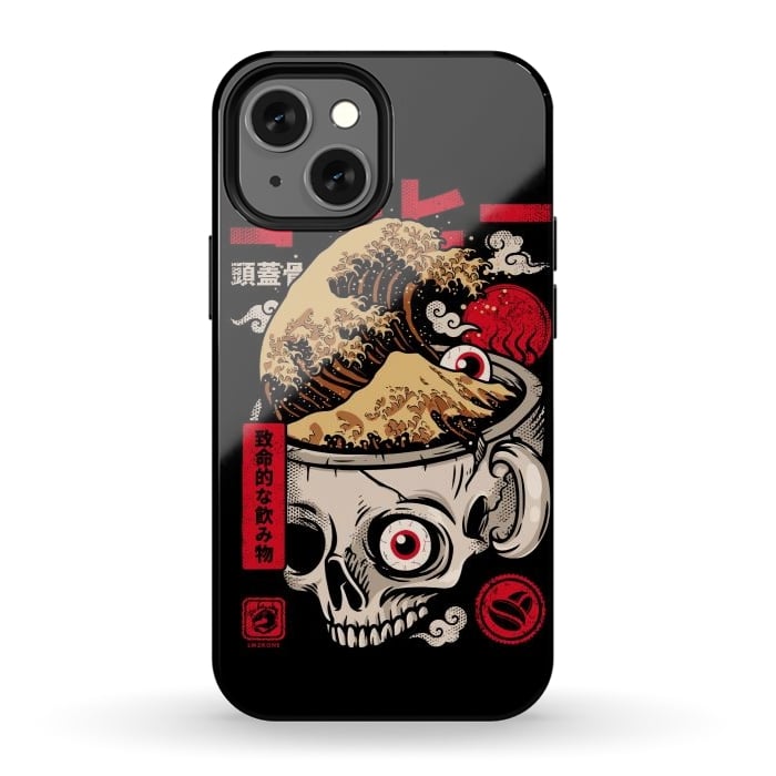 iPhone 12 mini StrongFit Great Skull Coffee by LM2Kone