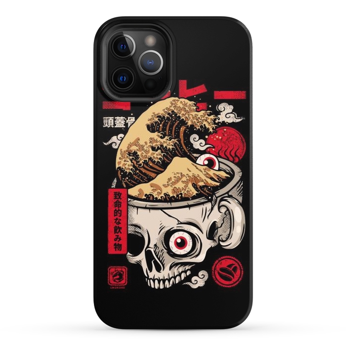iPhone 12 Pro StrongFit Great Skull Coffee by LM2Kone