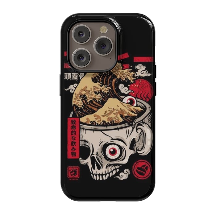 iPhone 14 Pro StrongFit Great Skull Coffee by LM2Kone