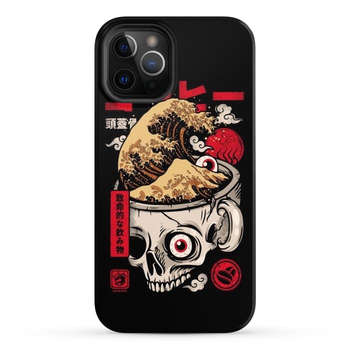 iPhone 12 Pro Max StrongFit Great Skull Coffee by LM2Kone