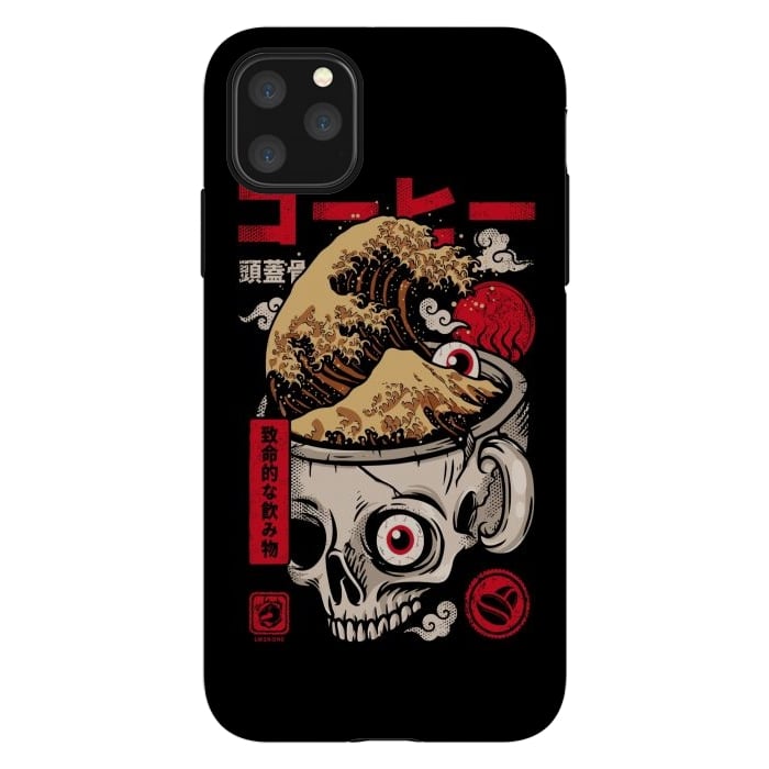 iPhone 11 Pro Max StrongFit Great Skull Coffee by LM2Kone