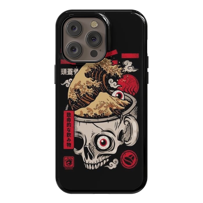iPhone 14 Pro max StrongFit Great Skull Coffee by LM2Kone