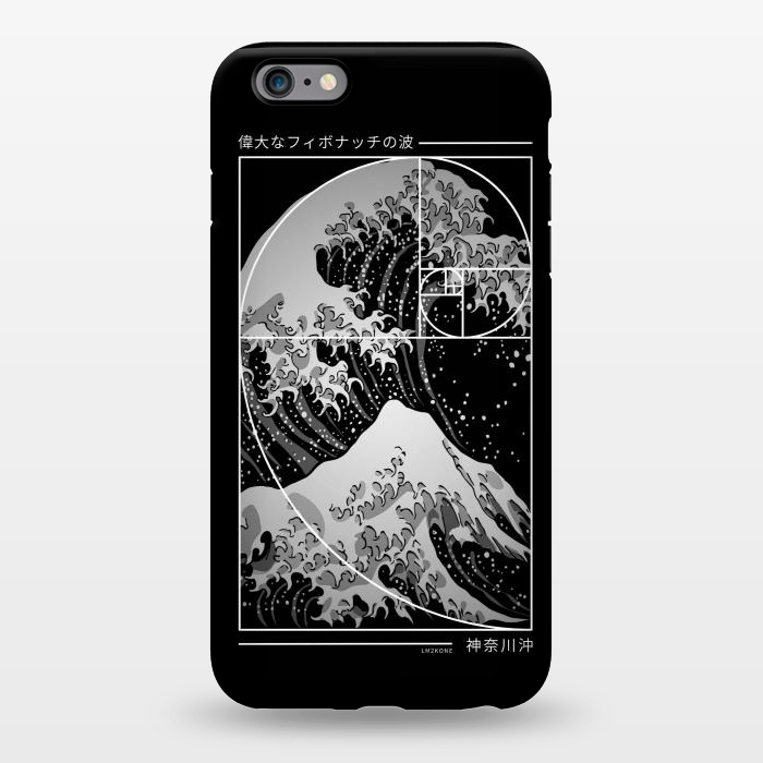 iPhone 6/6s plus StrongFit The Great Wave of Fibonacci Spiral - Modern by LM2Kone