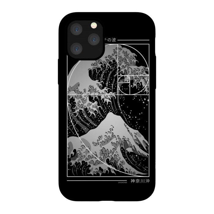 iPhone 11 Pro StrongFit The Great Wave of Fibonacci Spiral - Modern by LM2Kone