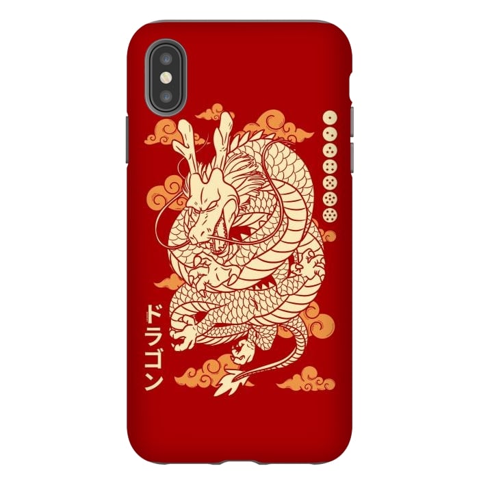 iPhone Xs Max StrongFit Japanese Legendary Dragon by LM2Kone