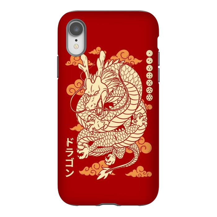iPhone Xr StrongFit Japanese Legendary Dragon by LM2Kone