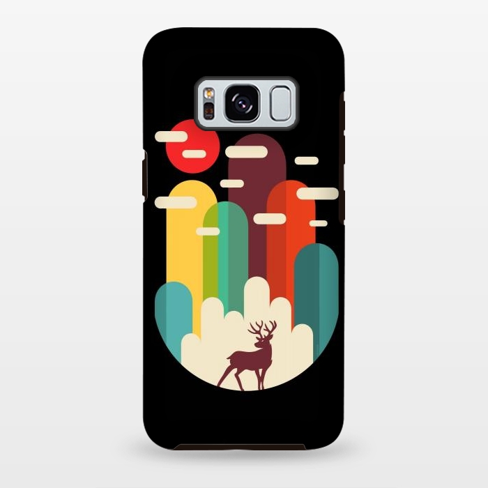Galaxy S8 plus StrongFit Mountains Deer Minimalist by LM2Kone