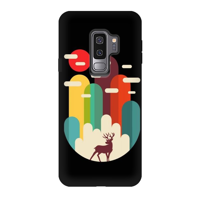 Galaxy S9 plus StrongFit Mountains Deer Minimalist by LM2Kone