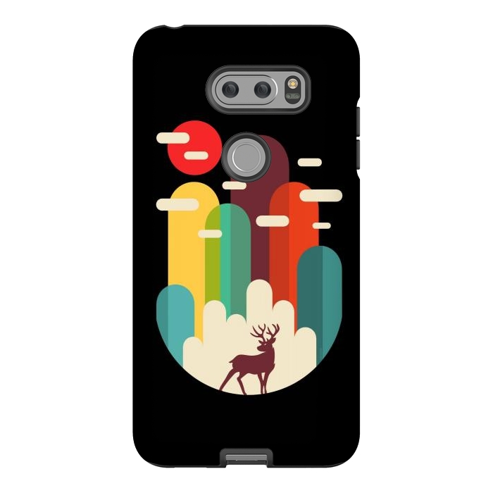 V30 StrongFit Mountains Deer Minimalist by LM2Kone