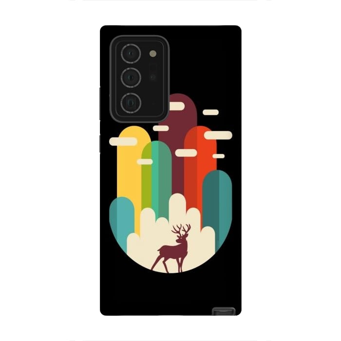 Galaxy Note 20 Ultra StrongFit Mountains Deer Minimalist by LM2Kone