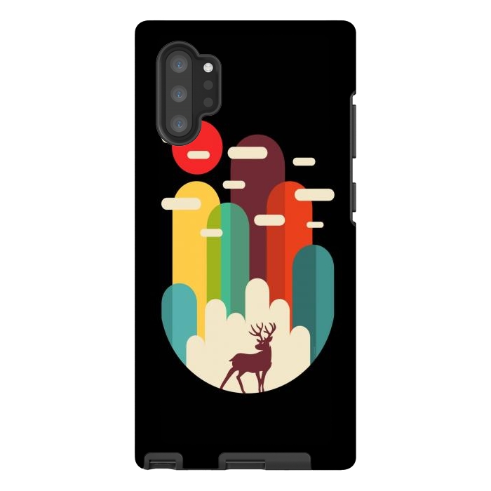 Galaxy Note 10 plus StrongFit Mountains Deer Minimalist by LM2Kone