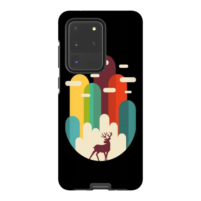 Galaxy S20 Ultra StrongFit Mountains Deer Minimalist by LM2Kone