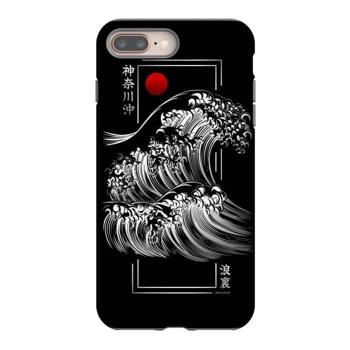iPhone 8 plus StrongFit Modern Kanagawa's Wave - Silver by LM2Kone