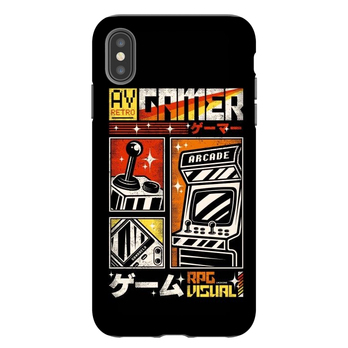 iPhone Xs Max StrongFit AV Retro Gamer Vintage by LM2Kone