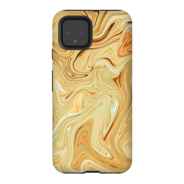 Pixel 4 StrongFit Different Abstract, Liquid Pattern, Marble Effect by Creativeaxle