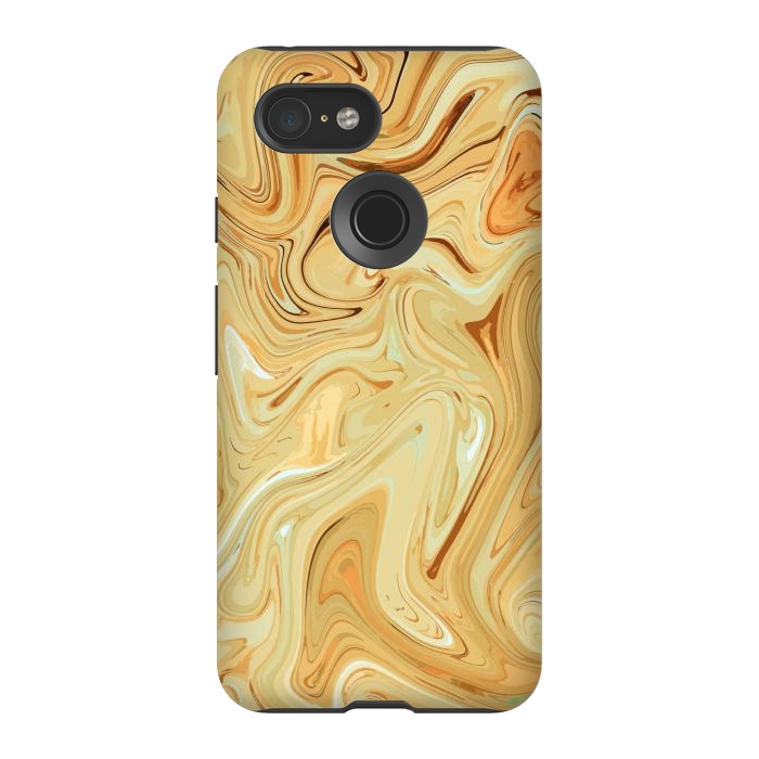 Pixel 3 StrongFit Different Abstract, Liquid Pattern, Marble Effect by Creativeaxle