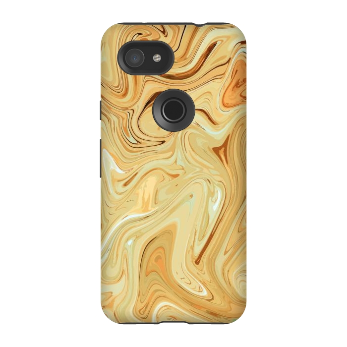 Pixel 3A StrongFit Different Abstract, Liquid Pattern, Marble Effect by Creativeaxle
