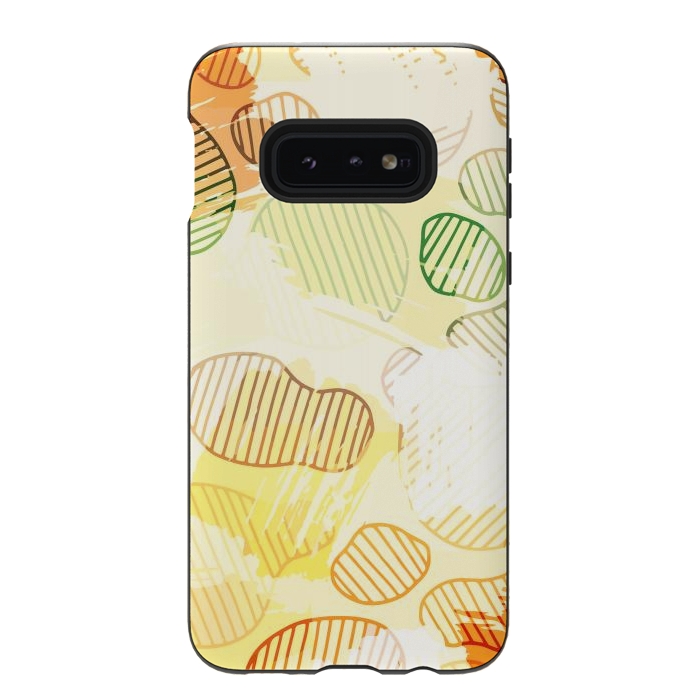 Galaxy S10e StrongFit Abstract Footprints, minimal Colorful Pattern by Creativeaxle