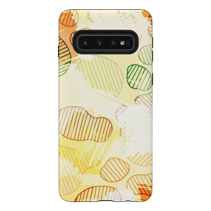 Galaxy S10 StrongFit Abstract Footprints, minimal Colorful Pattern by Creativeaxle