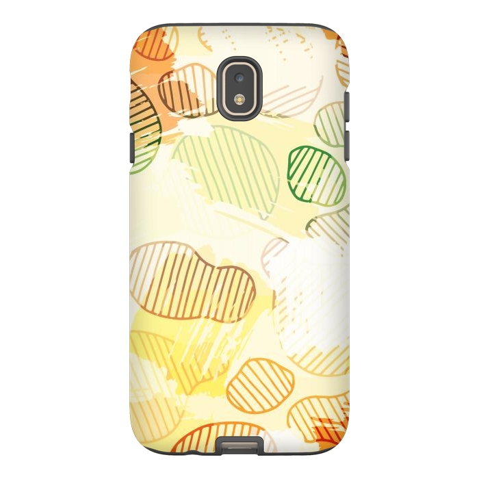 Galaxy J7 StrongFit Abstract Footprints, minimal Colorful Pattern by Creativeaxle