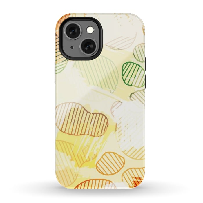iPhone 12 mini StrongFit Abstract Footprints, minimal Colorful Pattern by Creativeaxle