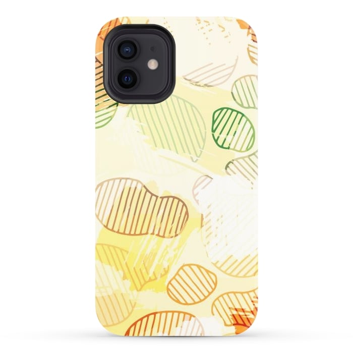 iPhone 12 StrongFit Abstract Footprints, minimal Colorful Pattern by Creativeaxle