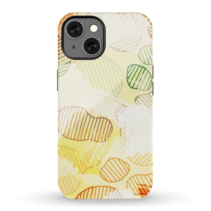 iPhone 13 StrongFit Abstract Footprints, minimal Colorful Pattern by Creativeaxle