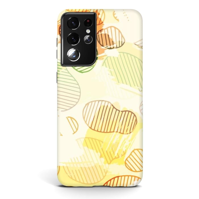 Galaxy S21 ultra StrongFit Abstract Footprints, minimal Colorful Pattern by Creativeaxle