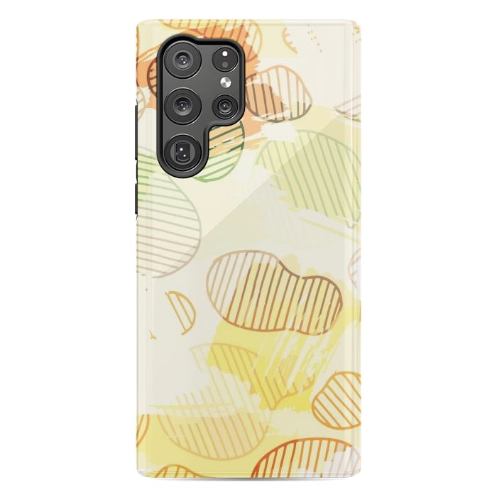 Galaxy S22 Ultra StrongFit Abstract Footprints, minimal Colorful Pattern by Creativeaxle
