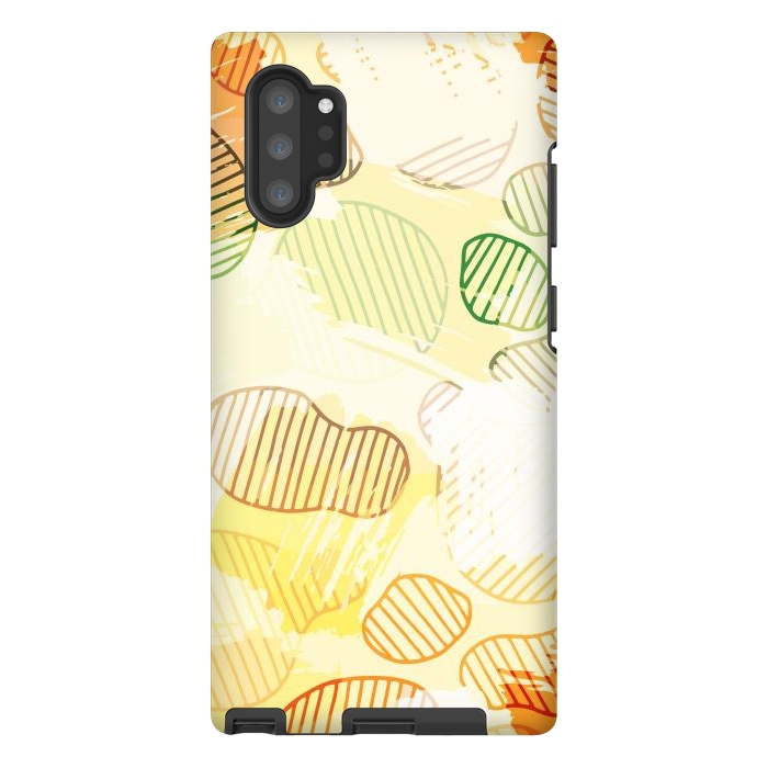 Galaxy Note 10 plus StrongFit Abstract Footprints, minimal Colorful Pattern by Creativeaxle