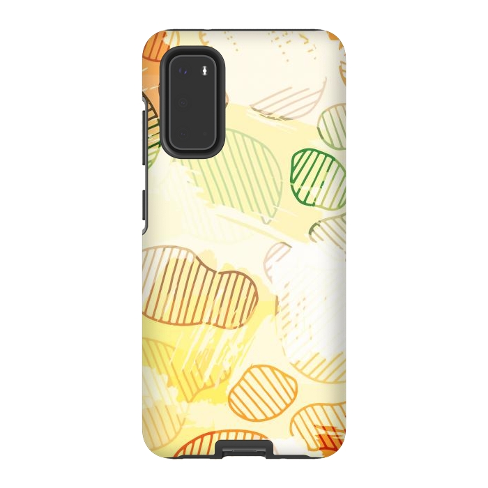 Galaxy S20 StrongFit Abstract Footprints, minimal Colorful Pattern by Creativeaxle