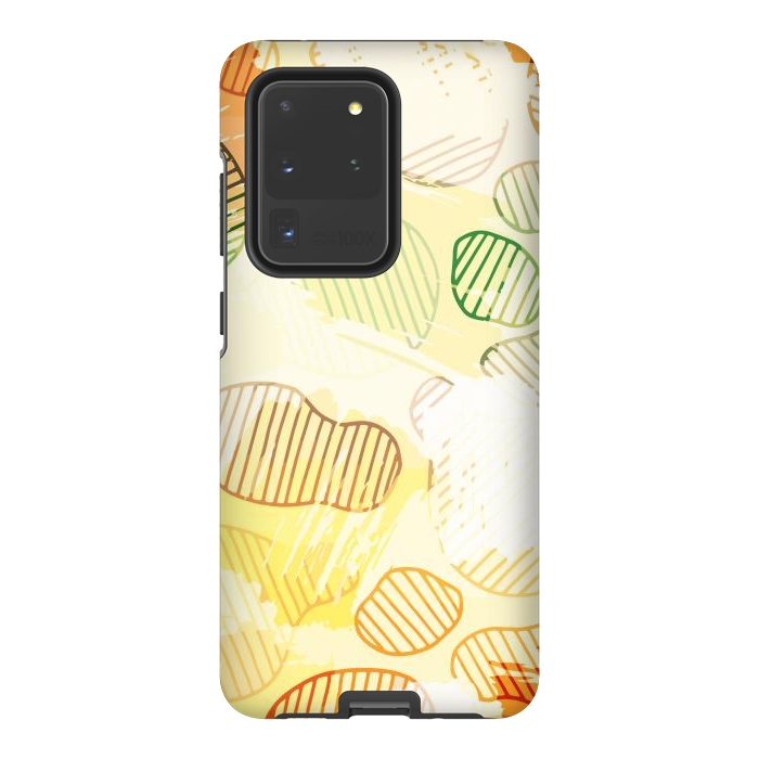 Galaxy S20 Ultra StrongFit Abstract Footprints, minimal Colorful Pattern by Creativeaxle