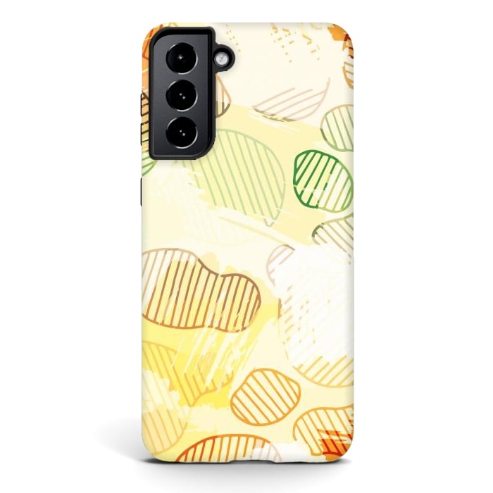 Galaxy S21 StrongFit Abstract Footprints, minimal Colorful Pattern by Creativeaxle